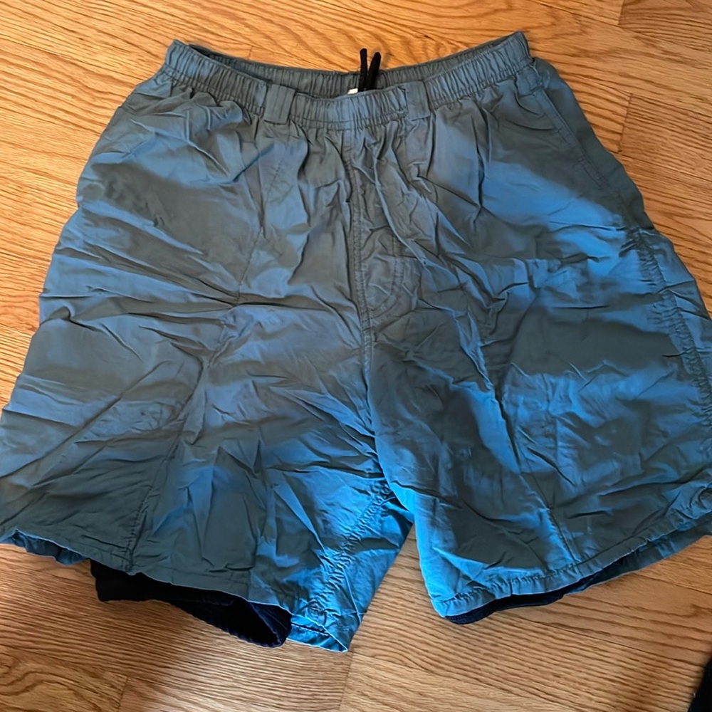 L.L.Bean Olive Green cycling bike shorts padded crotch size Medium